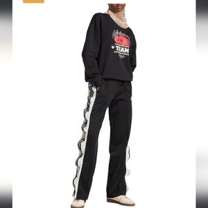 Adidas Women's‎ Black Track Pants with White Trim